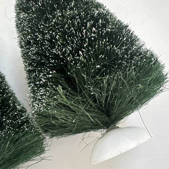 Lot 6 Dept 56 Snowy Sisal Brush Christmas Trees Christmas Village Display Decor - Picture 10 of 12
